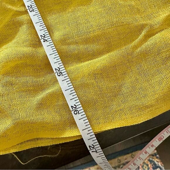 Mustard Color Fashion Scarf. Nearly 80” Long (1006) - Picture 6 of 6